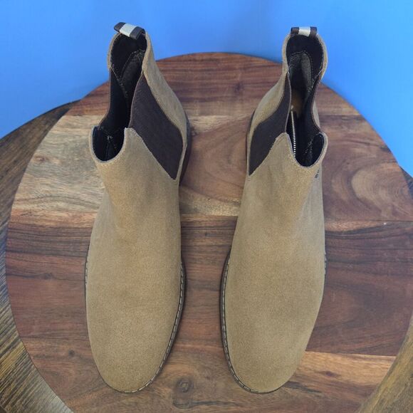 Crown Vintage Glory 2 Chelsea Boot Suede Taupe/Camel Men's 10 - Picture 10 of 11